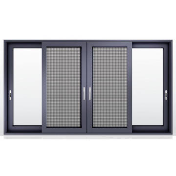 Tinted Glass Sliding Windows With Fiberglass Flyscreen